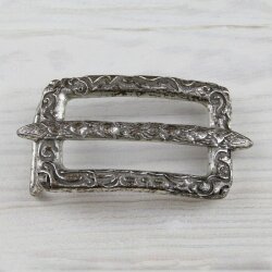 square, adorned, vintage Antique silver