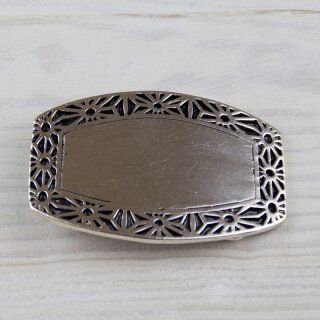 Celtic Look tendrils Belt Buckle, Antique silver