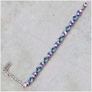 Crystal Bracelet Aqua Aurore - Handmade with Swarovski Crystals