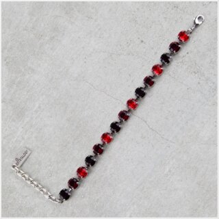 Crystal Bracelet Deep Red - Handmade with Swarovski Crystals