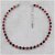 Deep Red necklace with Swarovski Crystals