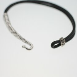 Lederarmband mit Metall Elementen, unisex