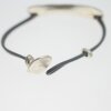 Leather bracelet with metal elements, extravagant, unisex