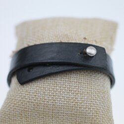 Leather bracelet with metal element Sailboat, Maritime