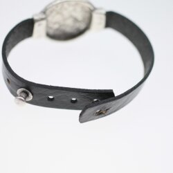 Leather bracelet with metal element Sailboat, Maritime