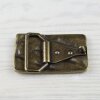 Grid patterned Belt Buckle, Antique brass