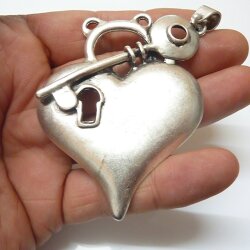 Heart with Key Pendant