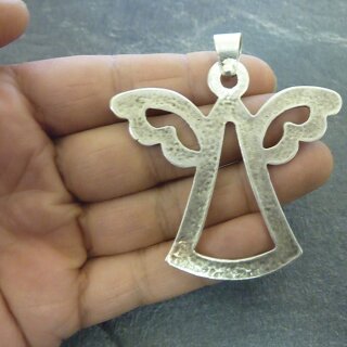 Angel Pendant  6,5 cm, Antique Silver