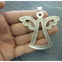 Angel Pendant  6,5 cm, Antique Silver