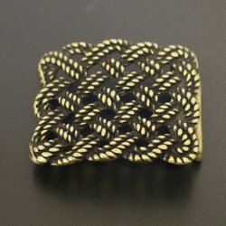 Knot Rope Belt Buckle, Antique brass