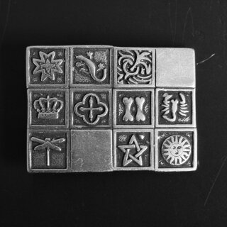 Dragonfly, crown, pentagram, bones, Gecko Belt Buckle, Antique silver