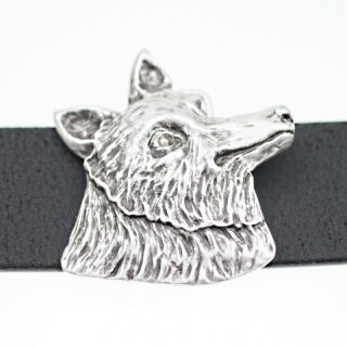 Belt Buckle dog head, 6,5*4,5 cm