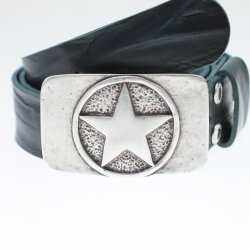 Antique Silver Star Belt Buckle