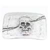 Antique Silver Belt Buckle Skull, Deaths head