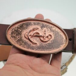 Anchor Belt Buckle, 11,1x6,0 cm, Vintage Copper