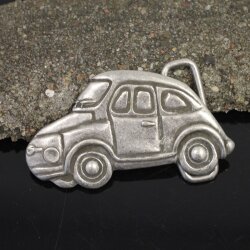 Auto Gürtelschnalle, 8x4 cm, Altsilber