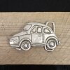 Auto Gürtelschnalle, 8x4 cm, Altsilber