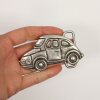 Auto Gürtelschnalle, 8x4 cm, Altsilber