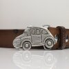 Car Belt Buckle, 8x4 cm, Antique Silver