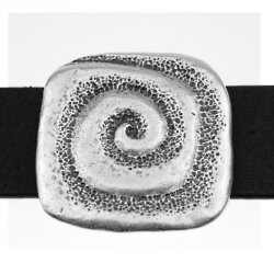 Spirale im Sand Gürtelschnalle, 6x6 cm