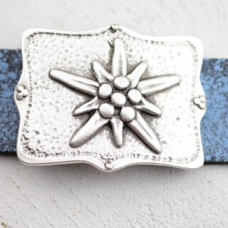 Belt Buckle Noble, Edelweiss, 7,0x5,5 cm