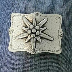 Belt Buckle Noble, Edelweiss, 7,0x5,5 cm