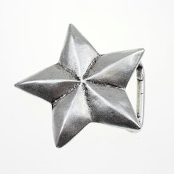 Stern fr 3 cm Ledergrtel Grtelschnalle,  6,0 cm