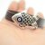 Leather bracelet Fish with evil eye talisman