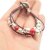 Ethno Style Armband mit roten Perlen und Metall Elementen