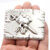 Pirate Skull Belt Buckle, Antique Silver