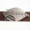 Belt Buckle leaf, Nature with Caterpillar, 10,0x5,2 cm