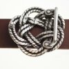 Belt Buckle knot, Gordian knot, 6,5 cm, antique silver