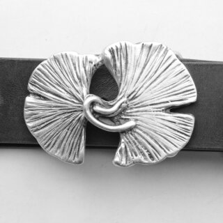 Belt buckle Gingko Leaf, 7,7x5,5 cm