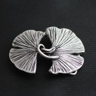 Gingko Bltter Grtelschnalle, 7,7x5,5 cm