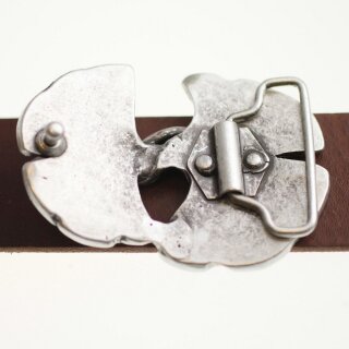 Gingko Bltter Grtelschnalle, 7,7x5,5 cm