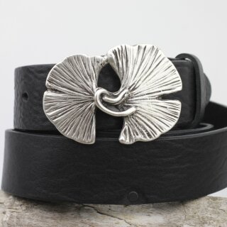 Gingko Bltter Grtelschnalle, 7,7x5,5 cm
