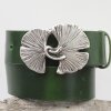 Belt buckle Gingko Leaf, 7,7x5,5 cm