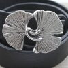 Belt buckle Gingko Leaf, 7,7x5,5 cm