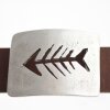 Belt Buckle fishbone, 7,0x5,5 cm