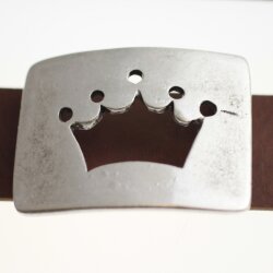 Belt Buckle princess crown, 7,0x5,5 cm