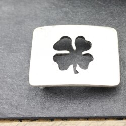 Belt Buckle Lucky Clover, 7,0x5,3 cm