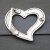 Belt Buckle Heart with flower border, 7,5*6 cm, Antique Silver