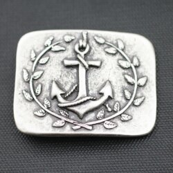 Anchor with laurel wreath Belt Buckle, 7,3x5,6 cm