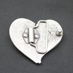 Belt Buckle patched Heart, 7*5,5 cm