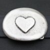 Belt Buckle Heart, 7,5*5,6 cm