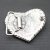 Anker auf Herz Gürtelschnalle, mit Kordelrand, 6,8x5,5 cm