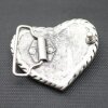 Anchor on Heart Belt Buckle, with knurled border, 6,8*5,5 cm