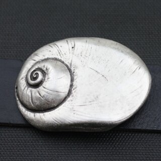 Schnecken Muschel Grtelschnalle, 7,3x5,5 cm