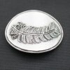 Belt Buckle Feather on oval, 8,0x6,2 cm