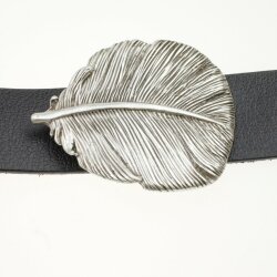 Antique Silver Feather Belt buckle